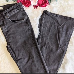 Zara Skinny flared black faded jeans